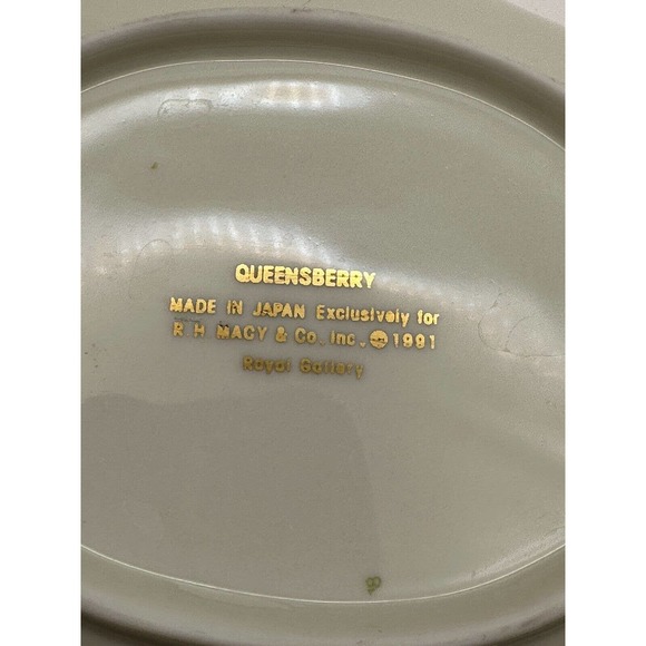 Vtg RH Macy's QUEENSBERRY Candy Relish Dish Small Bowl Royal Gallery Japan Pears - Picture 3 of 4